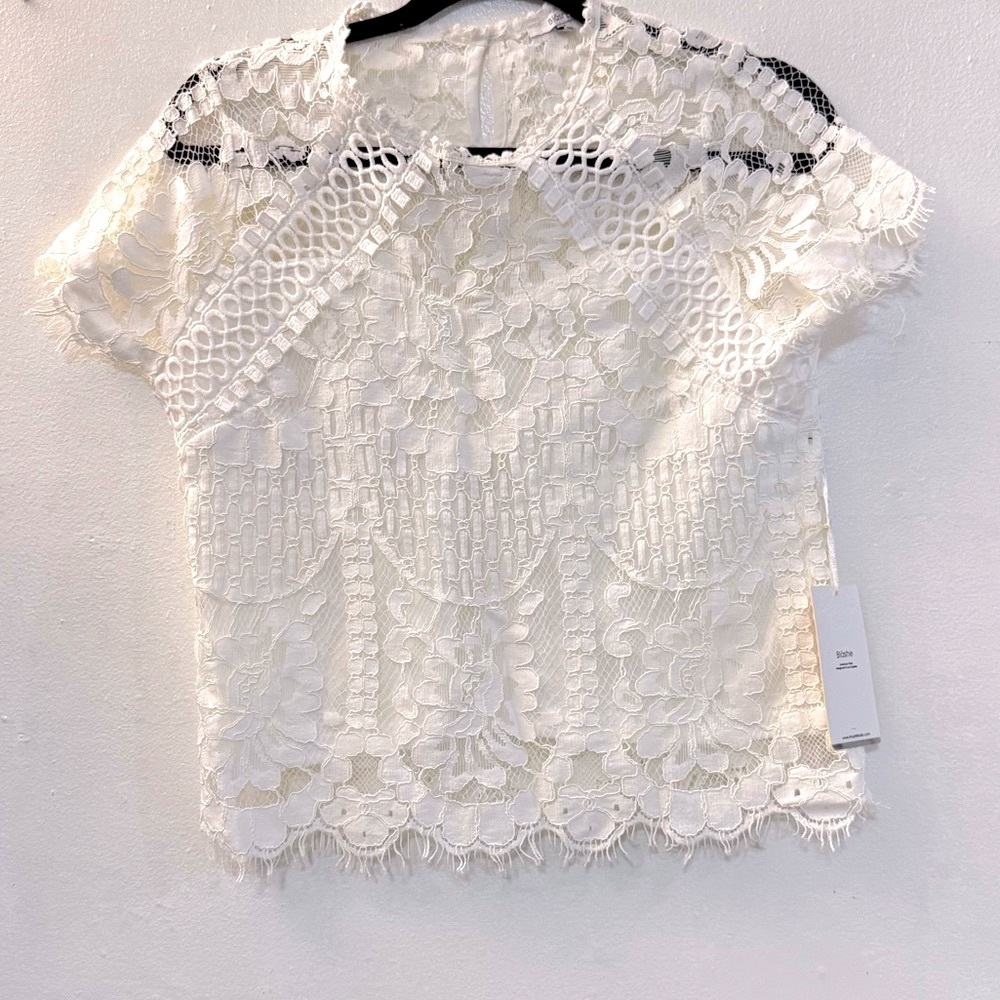 2/$10 White Lace Top